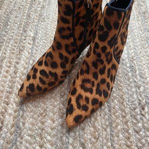 Talbots Iona Kitten Heel Bootie- Leopard Print